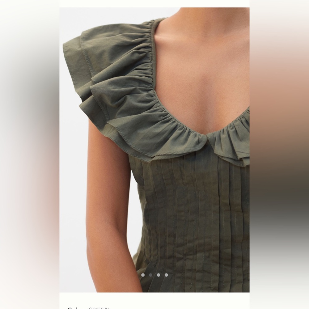 Pintuck Ruffle Blouse - Picture 4 of 9